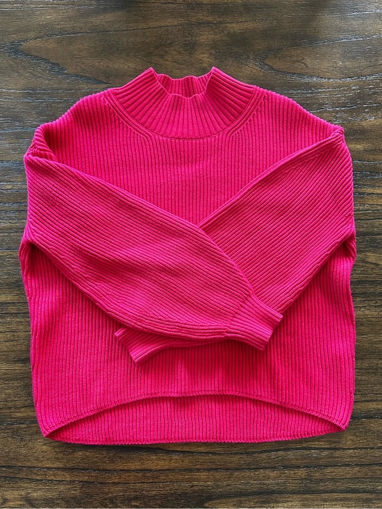 Maeve Sweaters - NWOT! Maeve Ribbed Mock Neck Sweater in Bright Pink